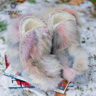 白富美 爱斯基摩18CM羊皮毛一体雪地靴女诠释自信自由独立美 鞋