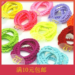 韩国正品 JD皮筋女童婴幼儿童裙边弹力发圈发绳头饰发饰不伤发皮套