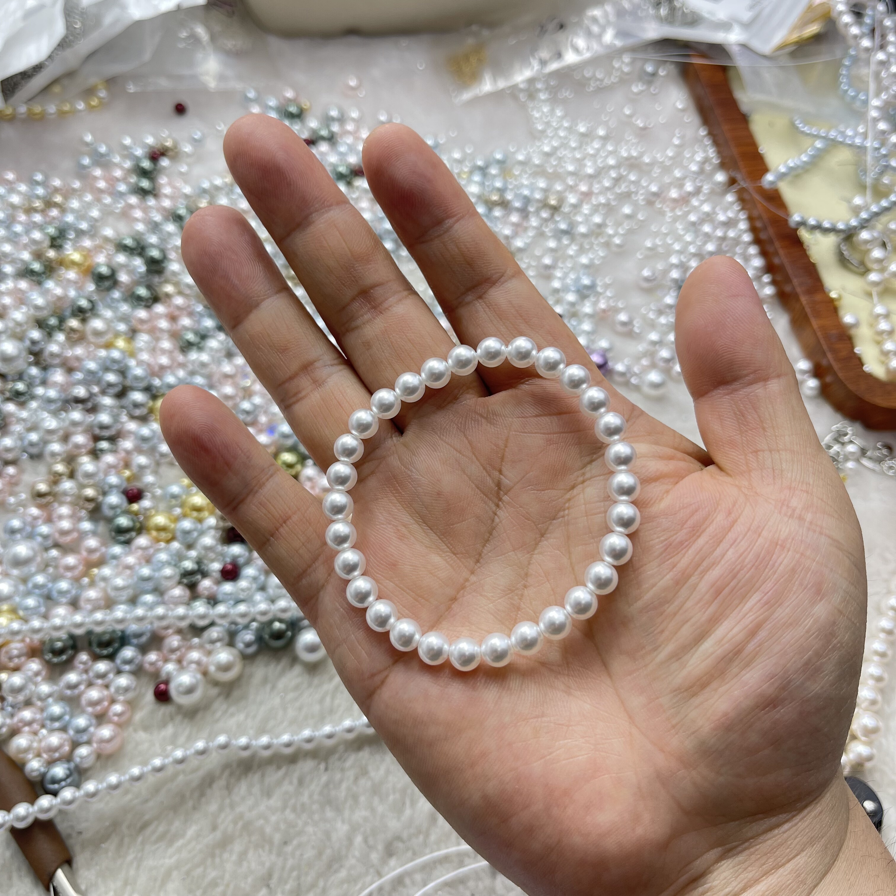 6mm弹力绳手链（珠子有半径请自行考虑长度）