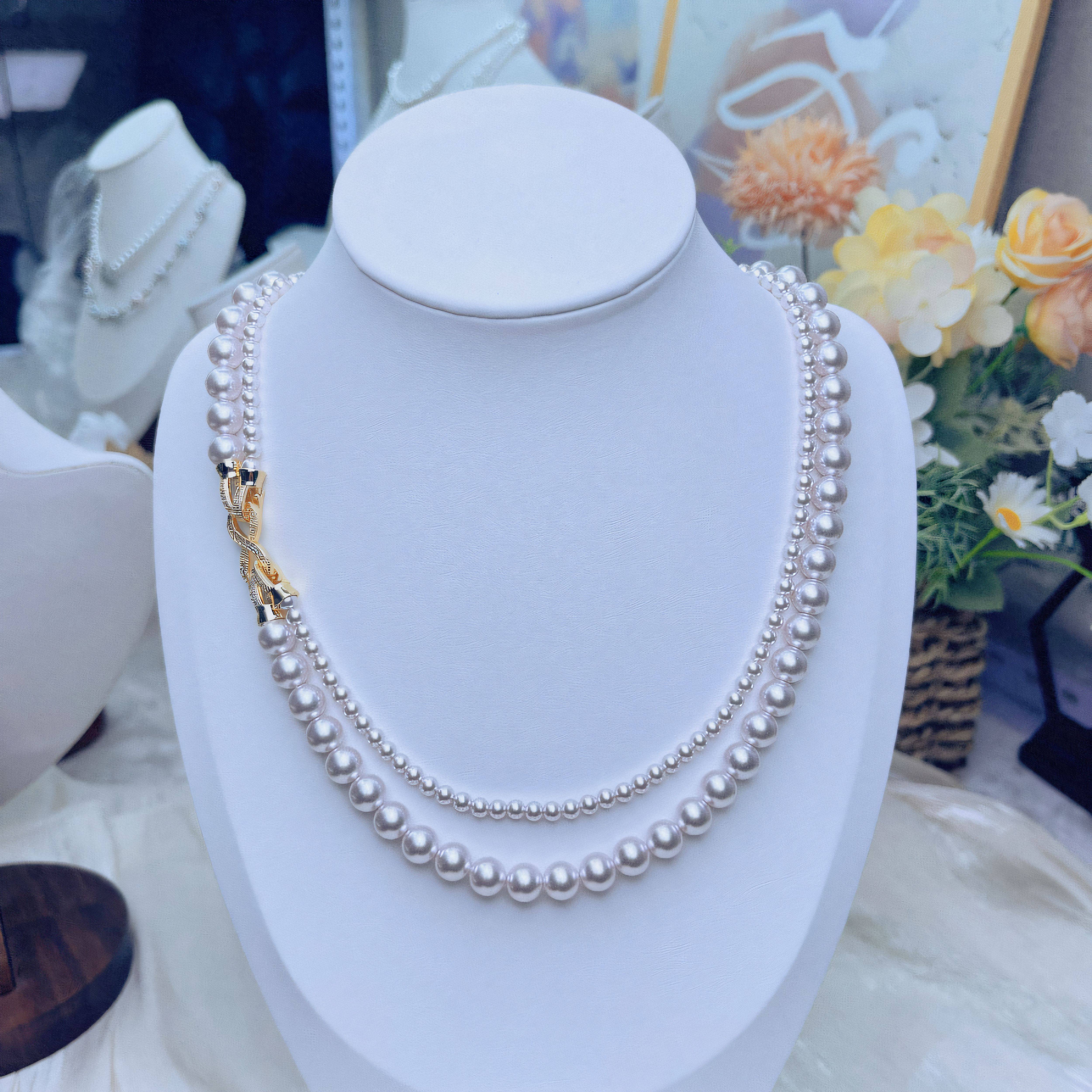 曼塔粉4+8mm双层施家珠项链（可拆卸独立两条项链）,饰品/流行首饰/时尚饰品新,项链,淘宝优惠券,粉丝福利购,淘宝优惠卷