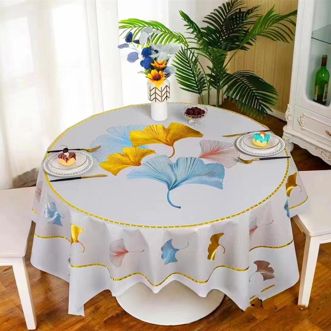 抖音同款防水防油防烫家用大圆桌餐桌布免洗PVC欧式方桌茶几台布,居家布艺,桌布,淘宝优惠券,粉丝福利购,淘宝优惠卷
