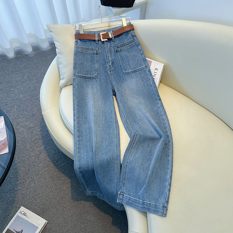 爆款女装牛仔裤2025新款阔腿裤宽松秋季小个子显瘦常规裤子直筒裤