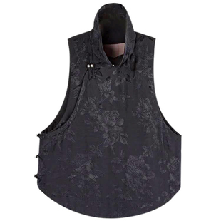 复古中国风香云纱马甲裁剪纸板牛皮纸1:1服装图纸纸样MJ106