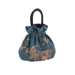 古风抽带水桶小布包香云纱手提包裁剪切割牛皮纸1:1图纸样代加工