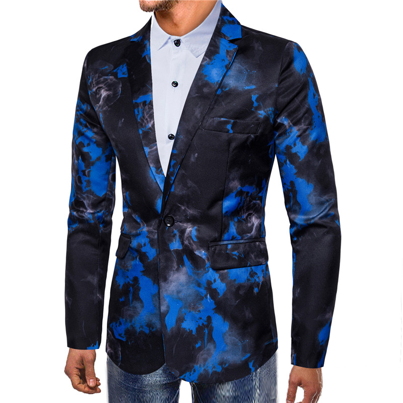 外贸男士一粒扣火焰印花西装礼服演出服1815-X976-F75,男装西服套装,星座1815