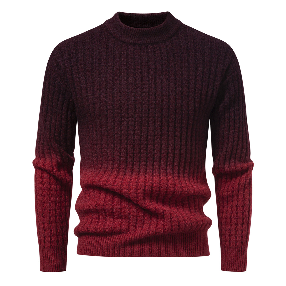 男士圆领渐变条纹长袖毛衣1815-M78-F70，男装针织衫/毛衣，星座1815