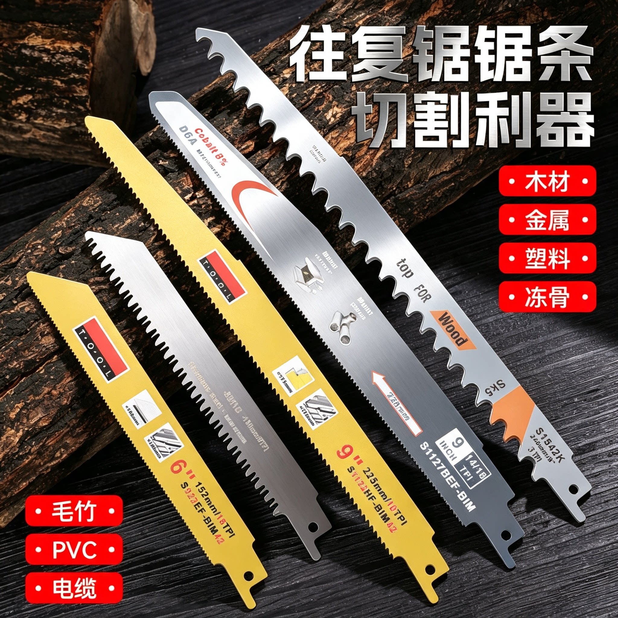 马刀锯条家用电动往复锯切割