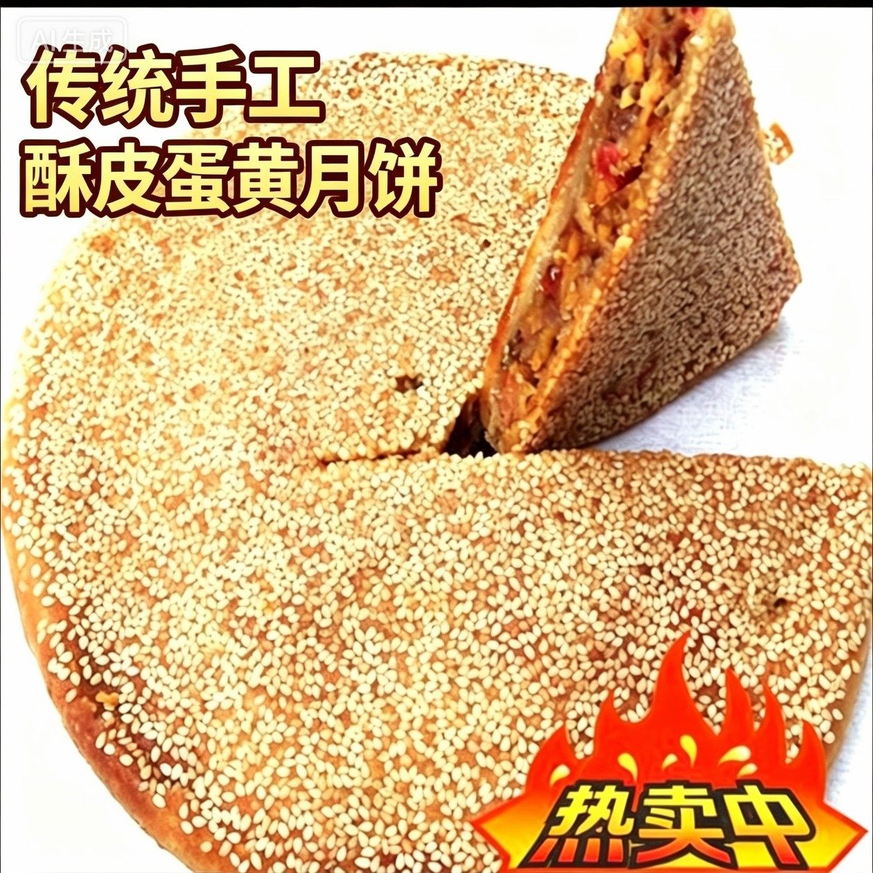 福建福鼎月饼酥皮五仁蛋黄月饼板栗肉松蛋黄月饼桥墩大月饼批发