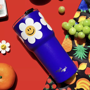 韩国明星同款X乐扣乐扣联名]WIGGLE WIGGLE可爱太阳花保温杯水杯