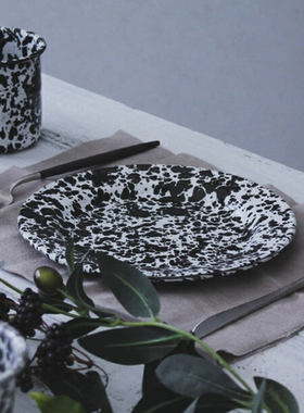 韩国crow canyou泼墨早餐碗碟勺套装麦片酸奶碗甜片盘勺子辅食