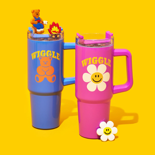 韩国wiggle 把手保温杯大容量随行杯不锈钢水杯出行便携杯饮料杯