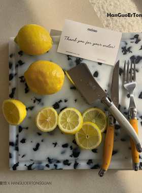 韩国EACH北欧风撞色菜板双面家用切菜抗菌易清洁塑料砧板案板厚实