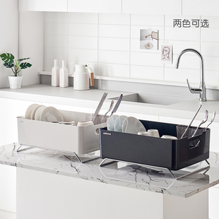 韩国洗碗池水槽沥水架洗菜盆沥水篮厨房塑料长方形多功能置物架