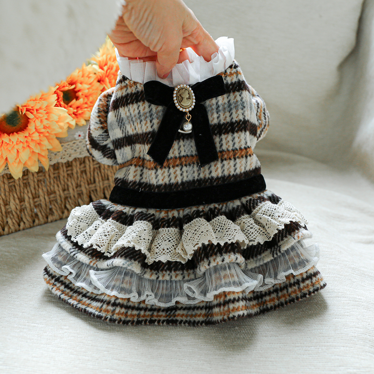 宠物狗狗秋冬加厚公主裙