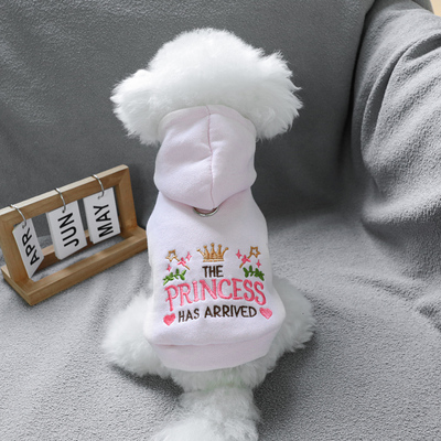 宠物猫咪小狗狗衣服秋冬新款可爱小公主连帽卫衣泰迪比熊博美专用