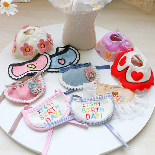 狗狗口水巾猫咪围脖宠物围嘴围兜小型犬泰迪比熊博美三角围巾可爱