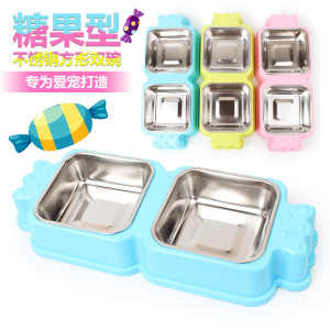 猫狗用品狗食盆狗碗狗盆猫碗猫食盆宠物碗双碗狗狗食盆狗狗碗包邮