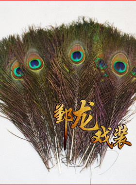 戏曲古装戏剧用品/京剧越剧/服装道具武生武旦头饰装饰孔雀毛