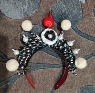 戏剧服装舞台装戏曲用品京剧越剧小鬼刽子手头饰蛾子装饰包邮