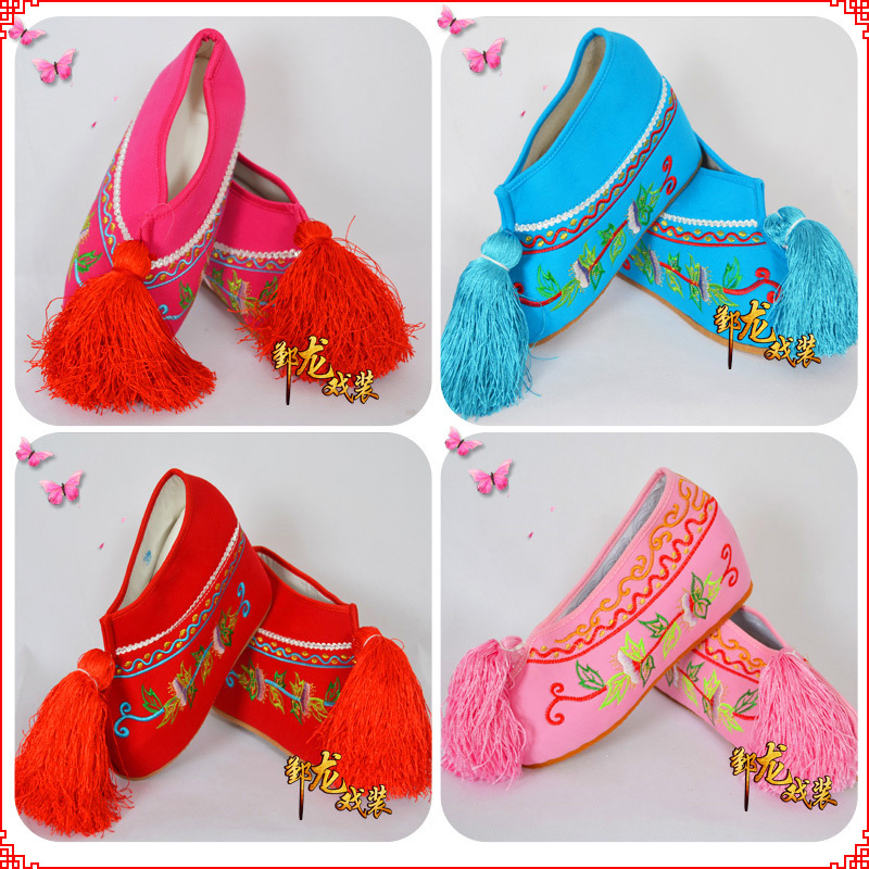 越剧花旦古装鞋子戏剧戏曲绣花鞋
