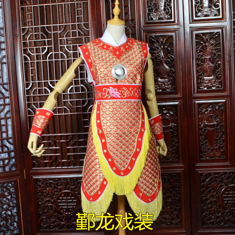 戏曲古装京剧舞台鱼鳞甲刀马旦