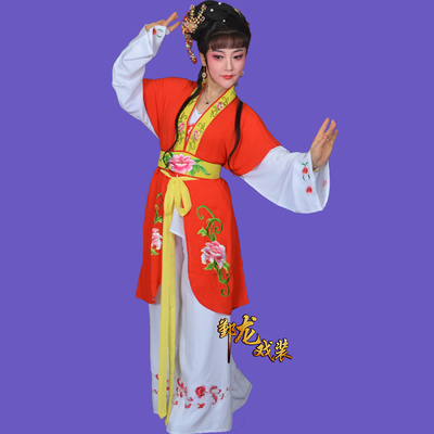 黄梅戏俏花旦丫鬟坎肩演出服新款