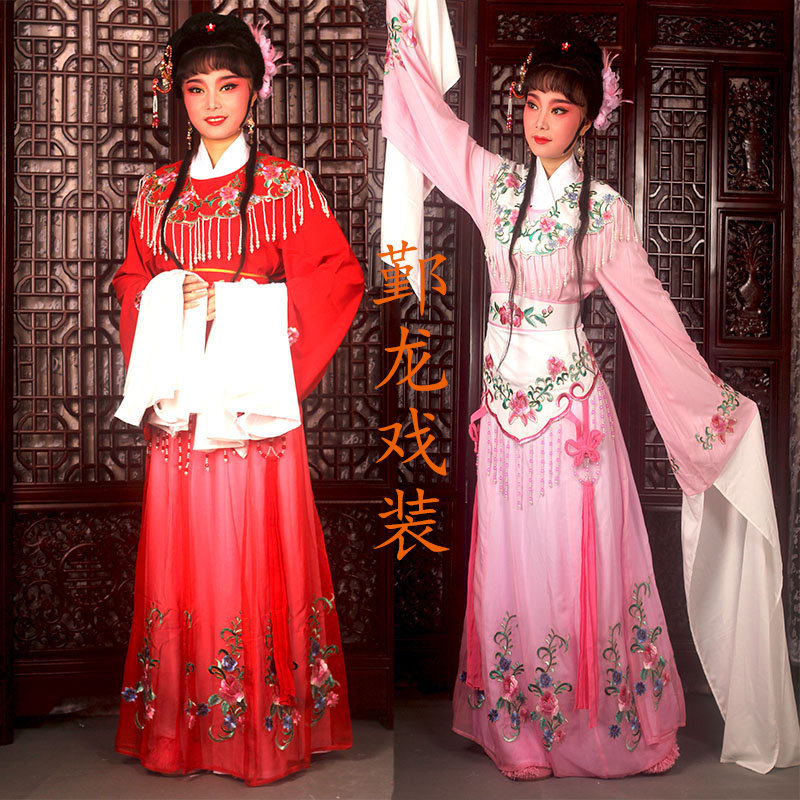 新款越剧黄梅戏小旦花旦衣千金七仙女表演戏服上越版血手印服装G3