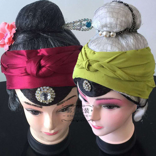 戏曲舞蹈头套古装京剧越剧老旦夫人佘太君头套包头型款送头饰