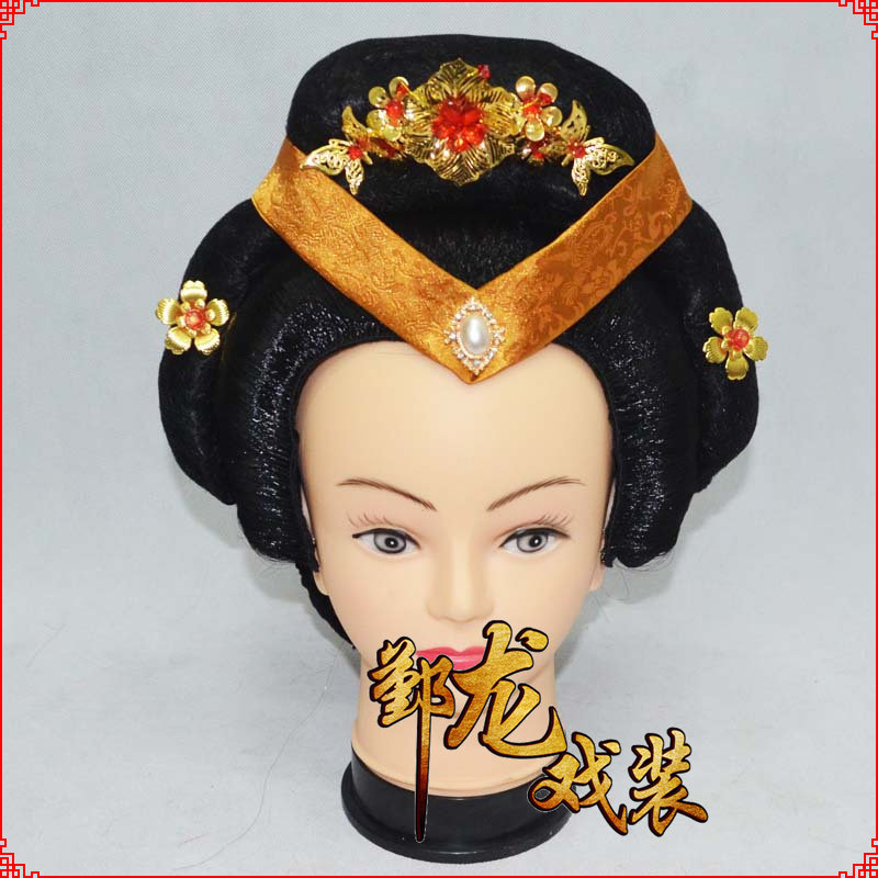 新款戏曲古装京剧豫剧影视红楼梦越剧老旦夫人太君头套送头饰