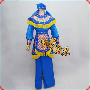 新款行货戏曲古装武旦刀马旦女兵衣京剧高档鱼鳞女兵女将服装