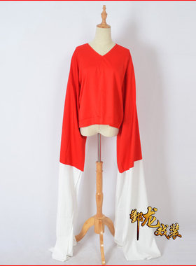 宁波花旦仿真丝v领演出服新品