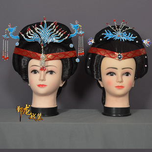 戏装戏曲戏剧越剧舞台影视表演发簪老旦佘太君夫人仿真发头套