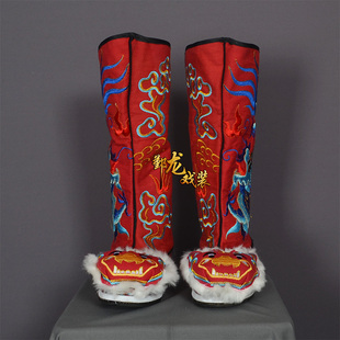 豫剧越剧黄梅戏戏曲舞台皇帝演出鞋虎头龙靴表演服饰变脸龙靴古装