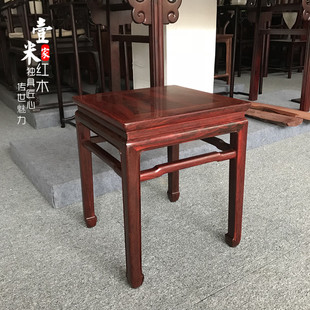 紫檀凳子 印度小叶紫檀罗锅枨大方凳红木凳子八仙桌大凳实木换鞋