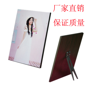 水晶版画定制拉米娜相片定做婚纱照片放大木版画制作宝宝相框摆台