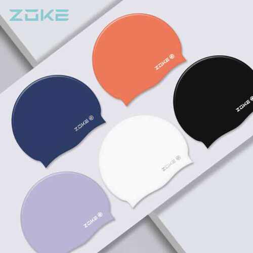 ZOKE纯色硅胶泳帽成人防水不勒头