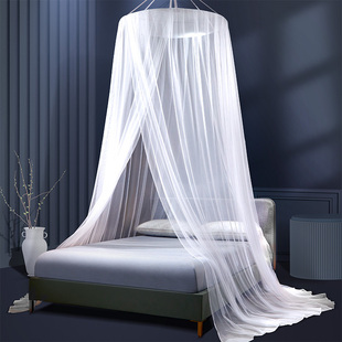 速发吊顶蚊帐家用卧室2021新款 1.5米可 圆顶式 落地纹账2022免安装