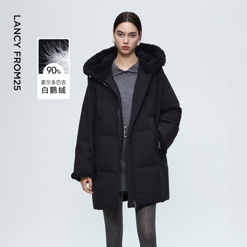 羊毛帽里 直身版型 进口白鹅绒