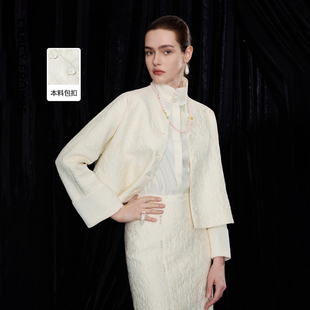 廓形短外套气质上衣2026年春季 立领翻袖 朗姿新中式 新款 兰亭叙