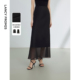 朗姿25复古设计感直筒高腰显瘦裙子女夏新款 高级感气质通勤半身裙