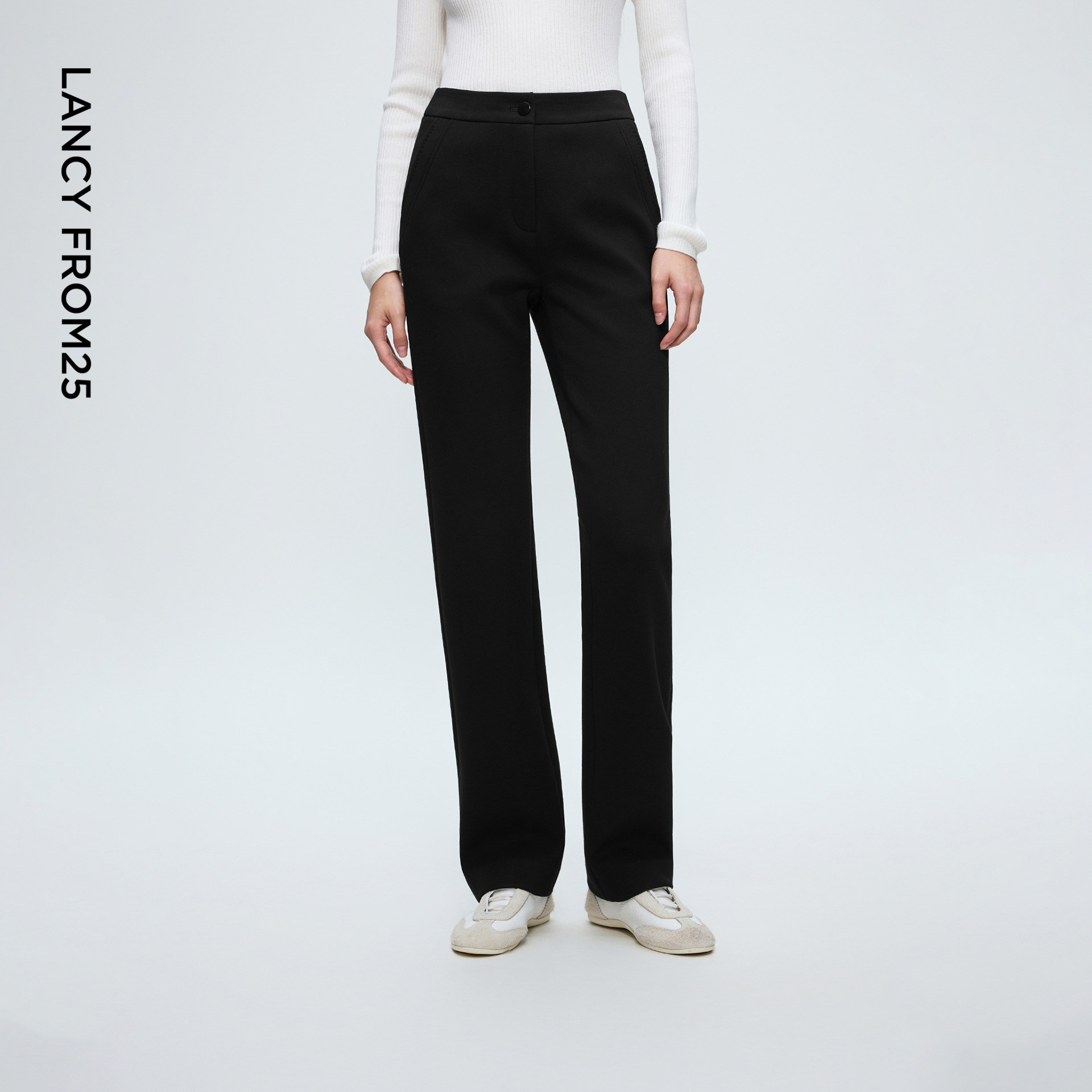 朗姿高腰气质高级感通勤直筒裤简约百搭休闲裤女2025年冬季新款,女装/女士精品,休闲裤,淘宝优惠券,粉丝福利购,淘宝优惠卷