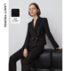 短款 朗姿复古气质职业通勤黑色西装 西服上衣女 子秋季 新款 外套 裤
