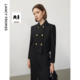 半身裙秋季 短外套 复古双排扣通勤法式 新款 朗姿羊毛Basic衣橱