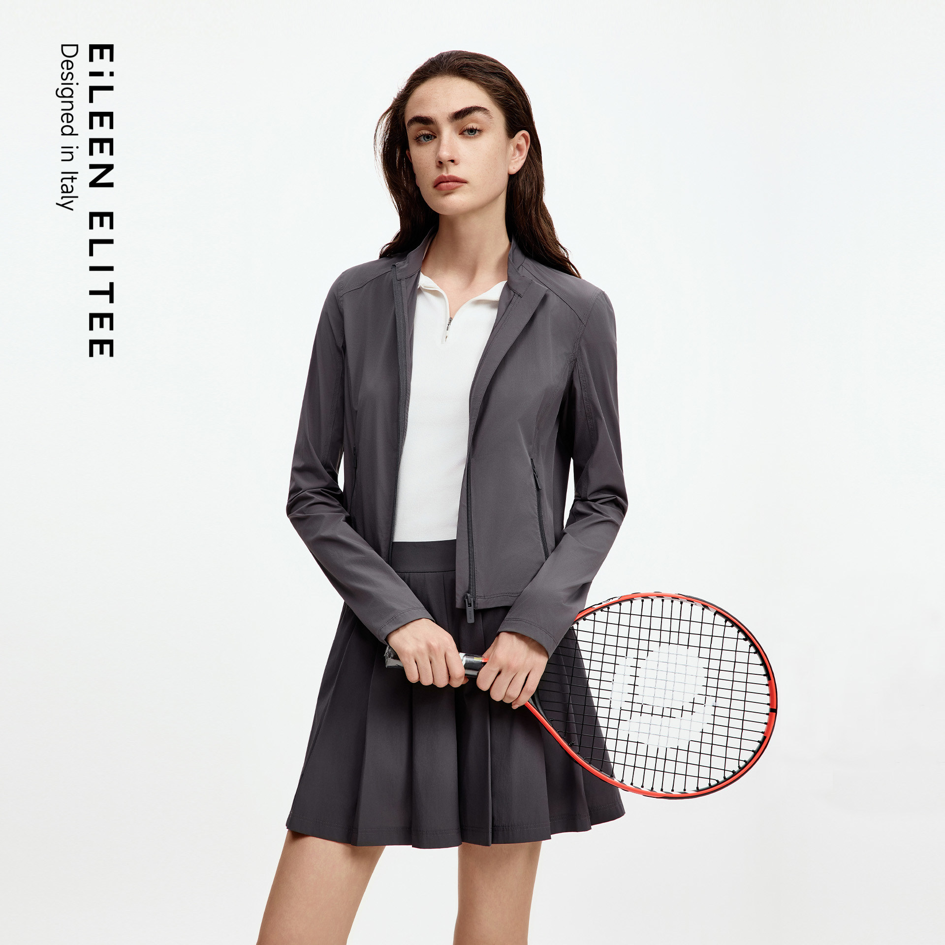 朗姿欧洲EiLEEN ELITEE2025年秋新款时尚网球轻薄外套/半身裙女