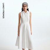 新款 高级感度假裙2025年夏季 漾25系列 朗姿棉质a字连衣裙无袖