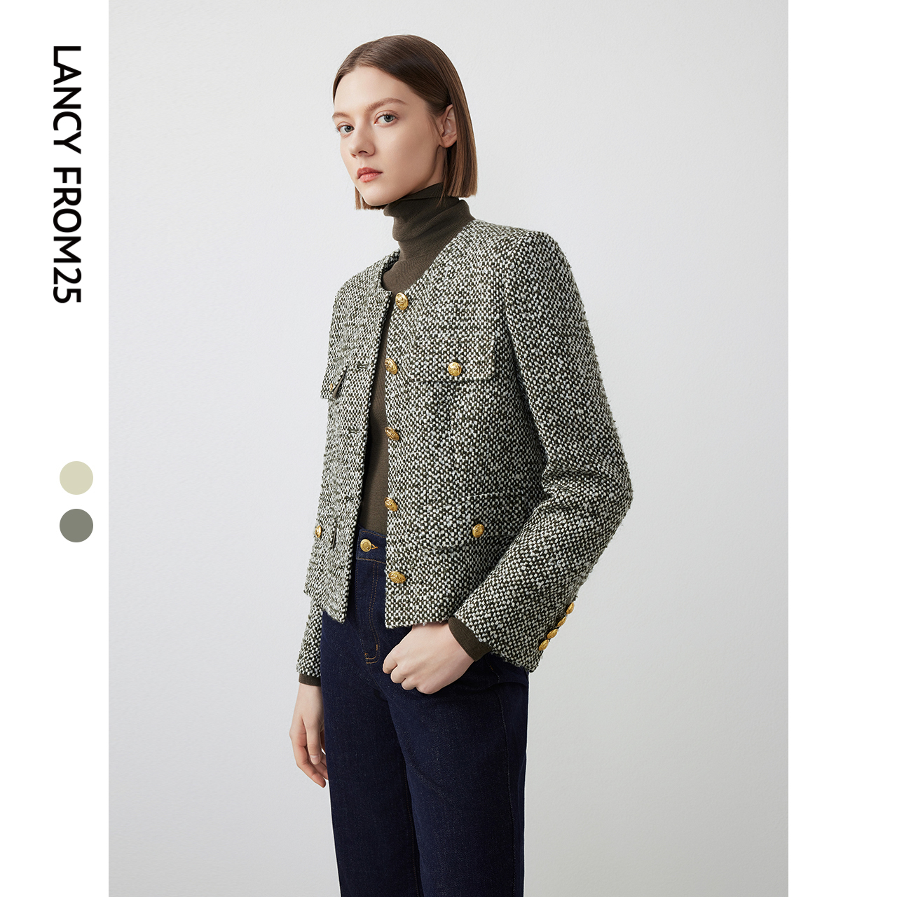 朗姿2022年春季法式西服上衣