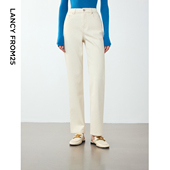 牛仔裤 朗姿25高腰直筒修身 新款 女休闲冬季 气质高级感通勤复古长裤