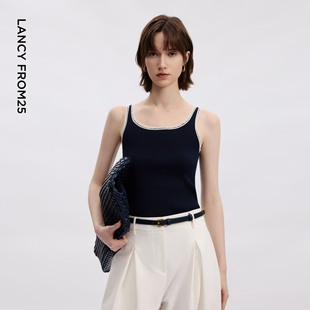 新款 小背心休闲高级感蕾丝百搭内搭2026年夏季 无袖 朗姿25基础款