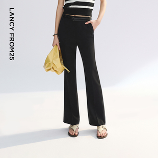 复古风气质喇叭裤 朗姿25微喇裤 新款 高级感气质通勤夏季 女 高腰修身