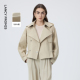 新款 朗姿纯棉工装 轻奢2026年春季 外套简约法式 风卡其色风衣短款